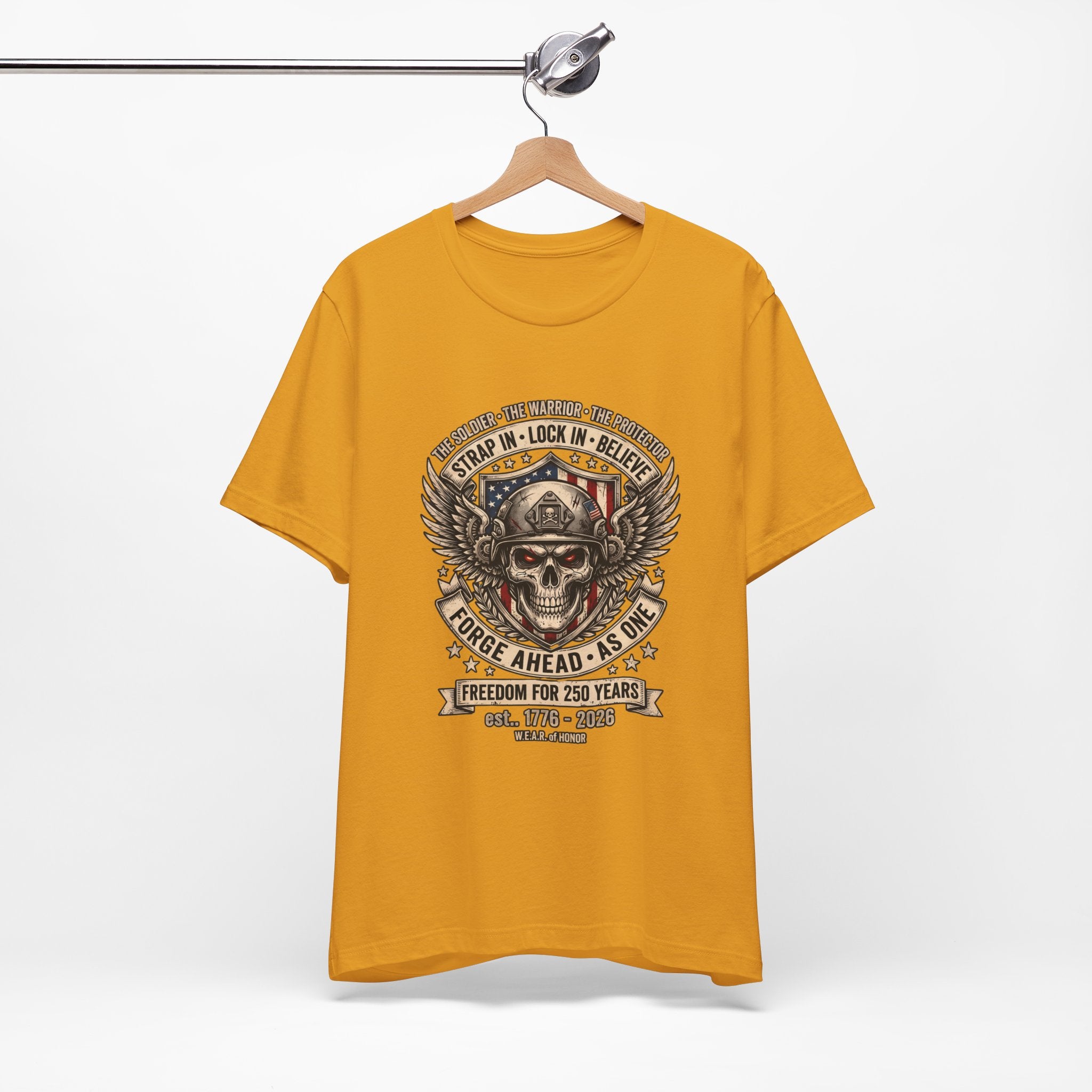 Skull & Wings Freedom Tee – "Forge Ahead As One" Military Tribute T-Shirt