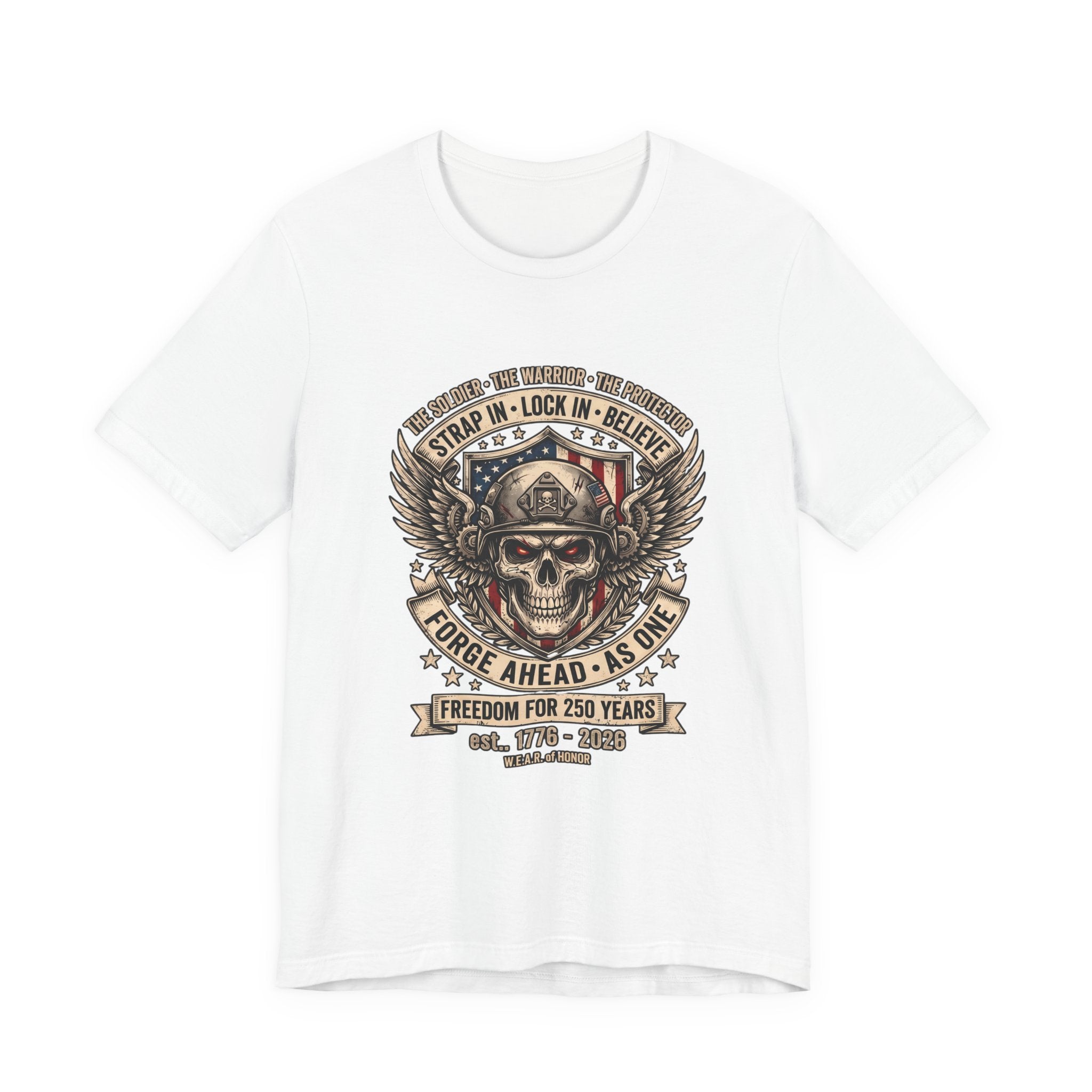 Skull & Wings Freedom Tee – "Forge Ahead As One" Military Tribute T-Shirt