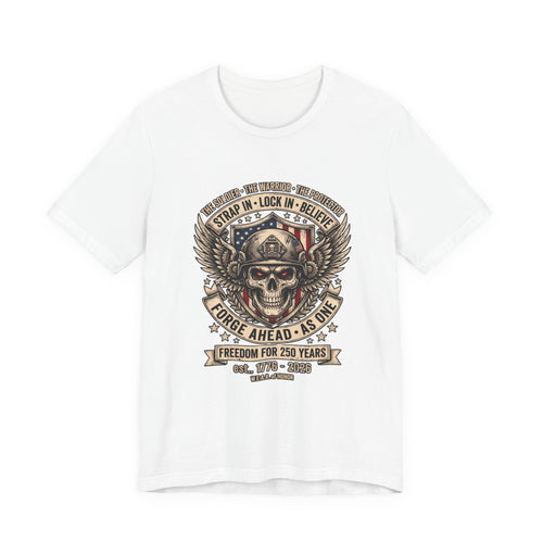 Skull & Wings Freedom Tee – "Forge Ahead As One" Military Tribute T-Shirt