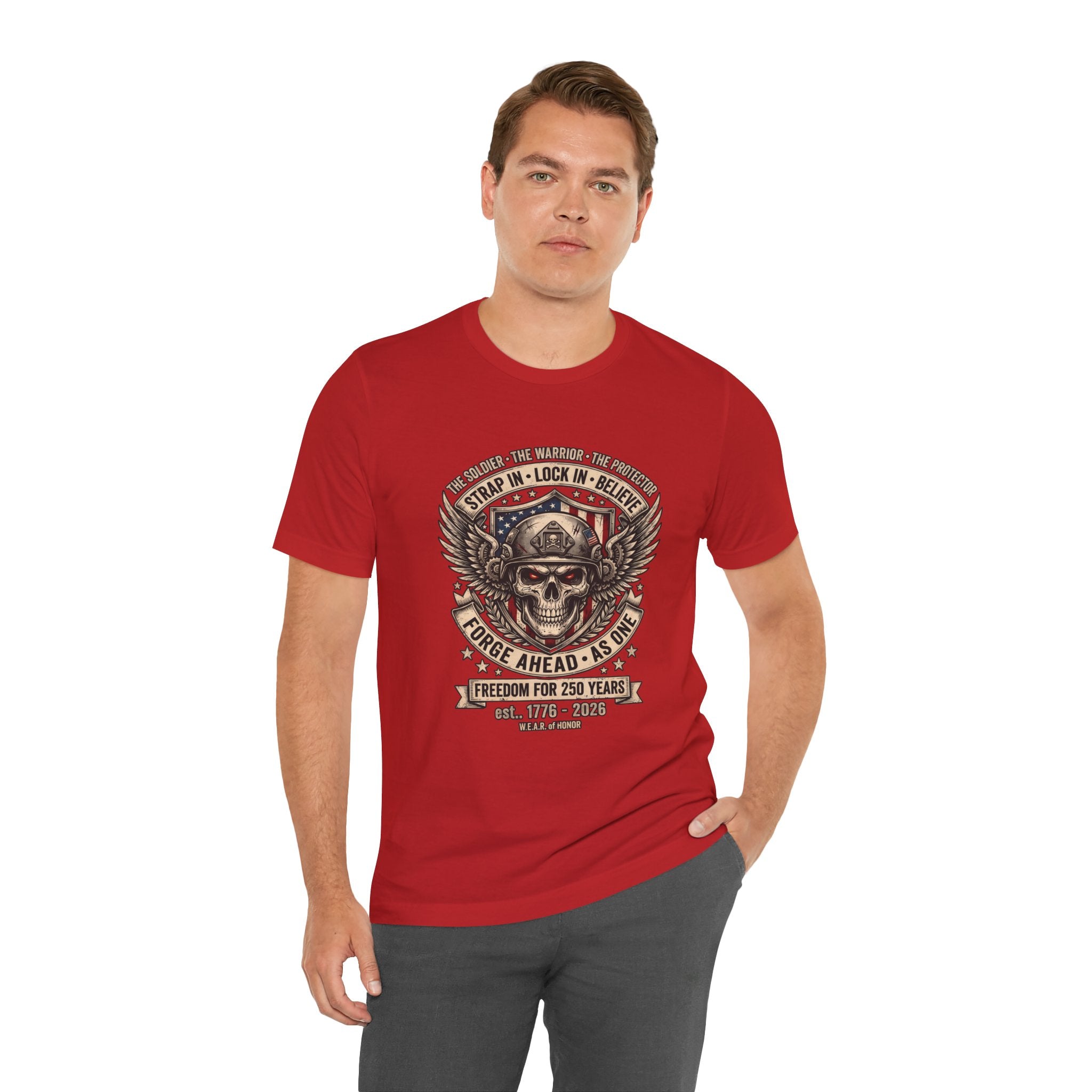 Skull & Wings Freedom Tee – "Forge Ahead As One" Military Tribute T-Shirt