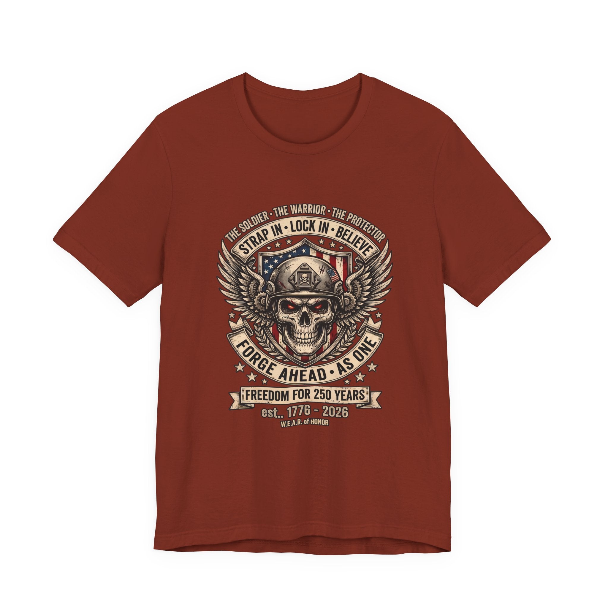 Skull & Wings Freedom Tee – "Forge Ahead As One" Military Tribute T-Shirt