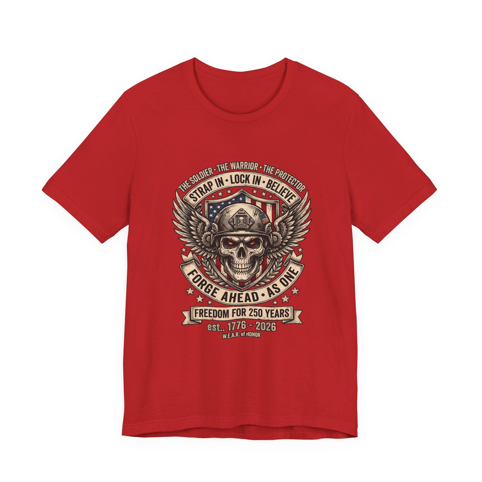 Skull & Wings Freedom Tee – "Forge Ahead As One" Military Tribute T-Shirt