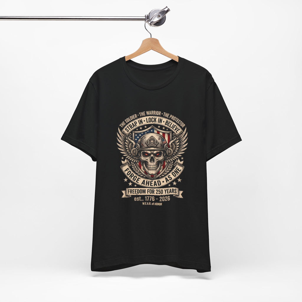 Skull & Wings Freedom Tee – "Forge Ahead As One" Military Tribute T-Shirt