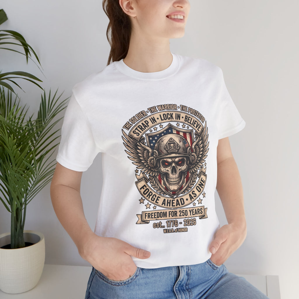 Skull & Wings Freedom Tee – "Forge Ahead As One" Military Tribute T-Shirt