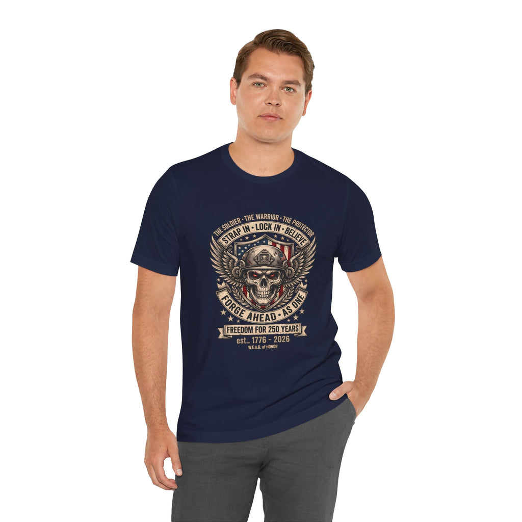 Skull & Wings Freedom Tee – "Forge Ahead As One" Military Tribute T-Shirt