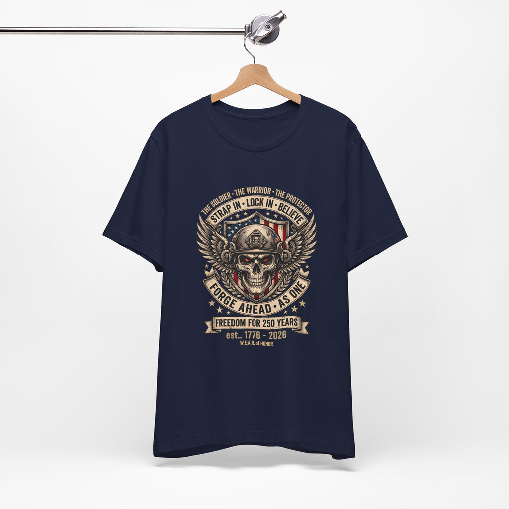 Skull & Wings Freedom Tee – "Forge Ahead As One" Military Tribute T-Shirt