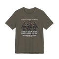 Military Graphic Tee — 'Strap In, Lock In, Believe' Combat Soldiers Design