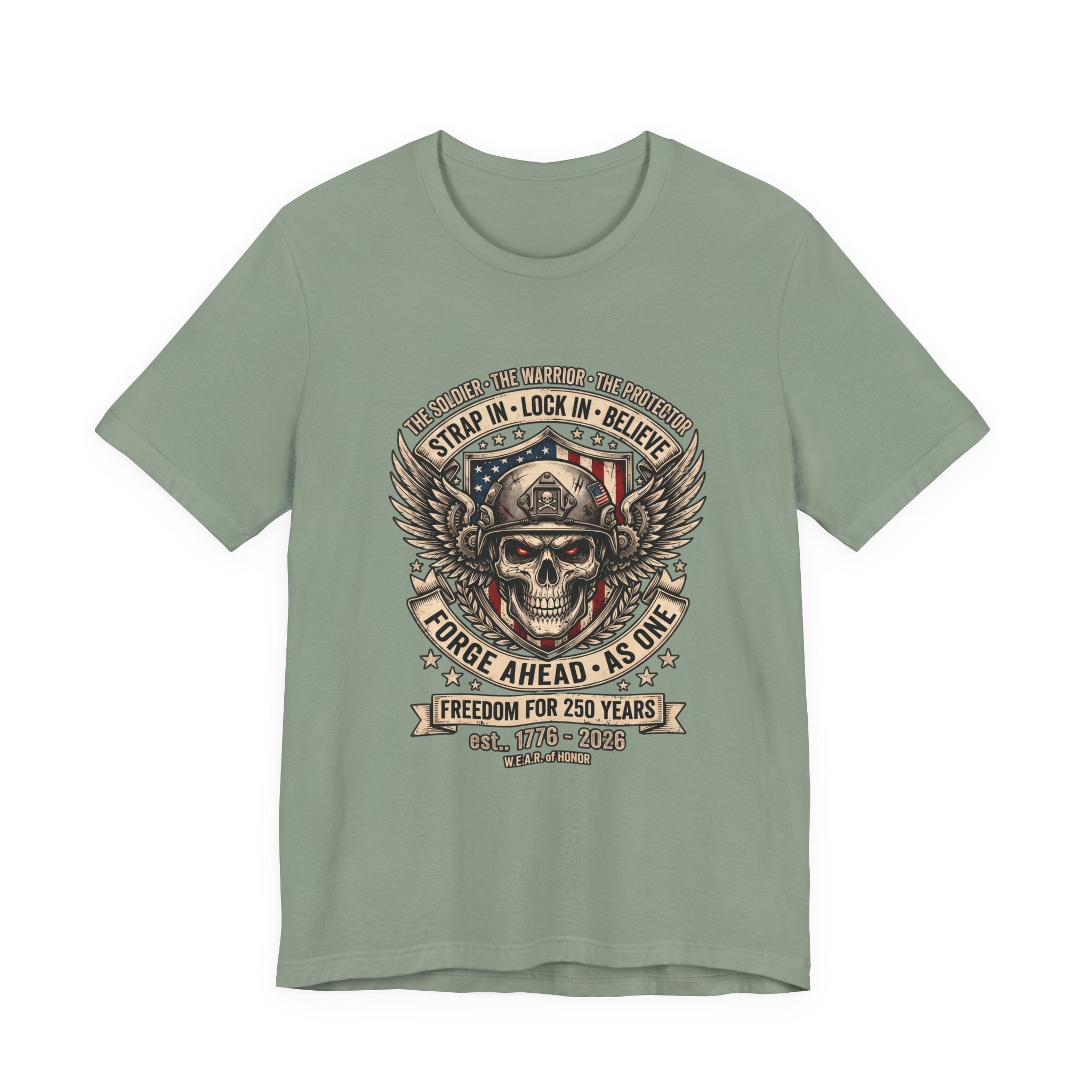 Skull & Wings Freedom Tee – "Forge Ahead As One" Military Tribute T-Shirt