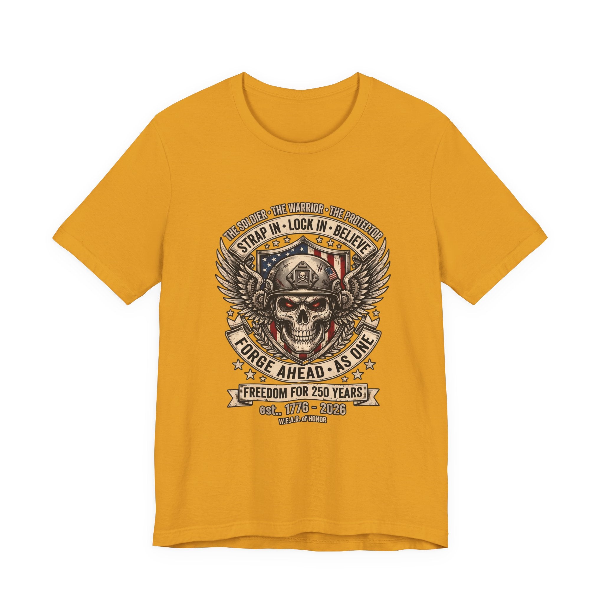 Skull & Wings Freedom Tee – "Forge Ahead As One" Military Tribute T-Shirt
