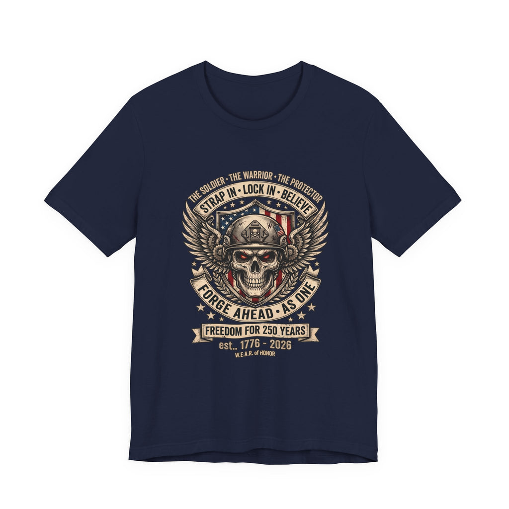 Skull & Wings Freedom Tee – "Forge Ahead As One" Military Tribute T-Shirt