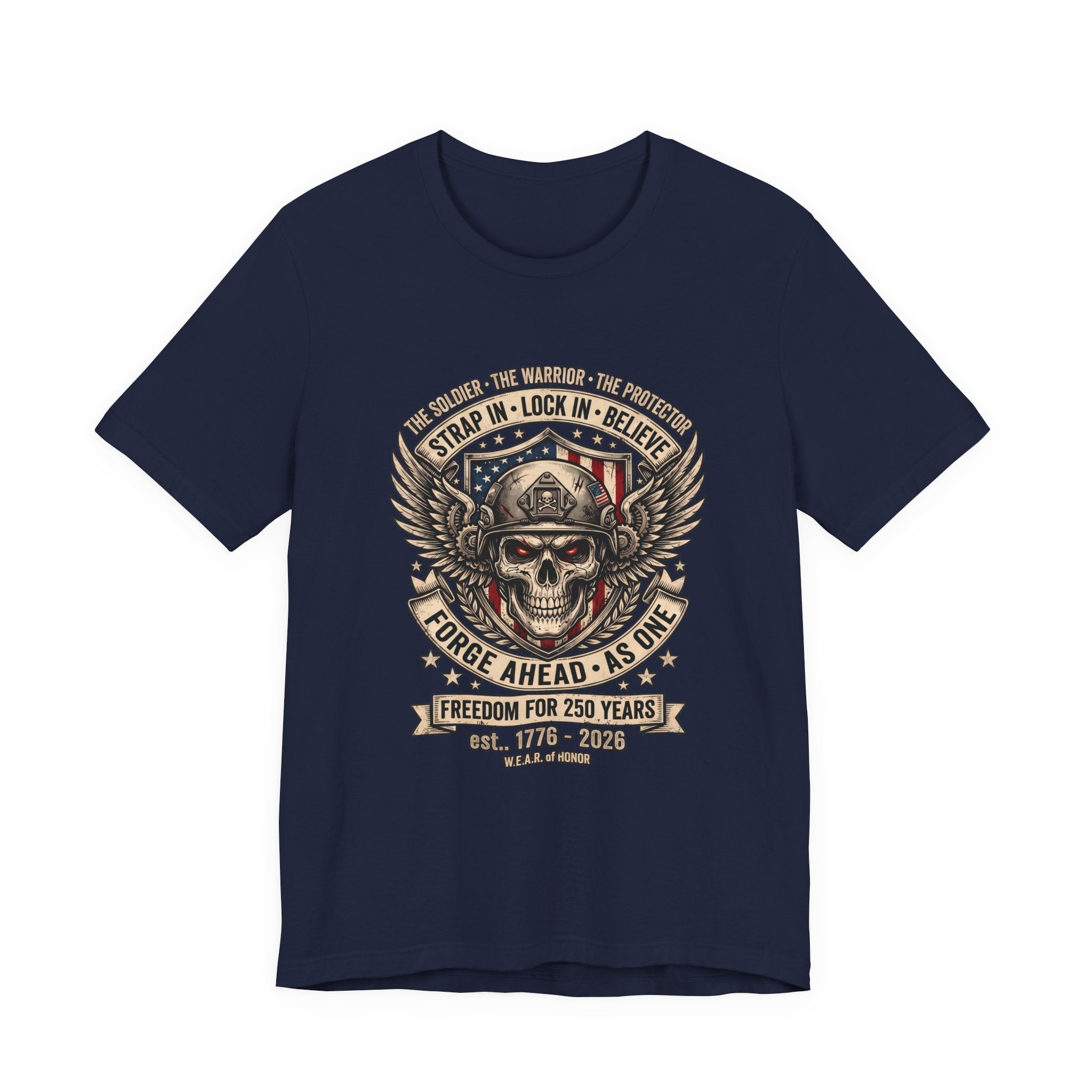 Skull & Wings Freedom Tee – "Forge Ahead As One" Military Tribute T-Shirt