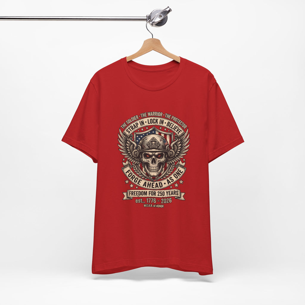 Skull & Wings Freedom Tee – "Forge Ahead As One" Military Tribute T-Shirt
