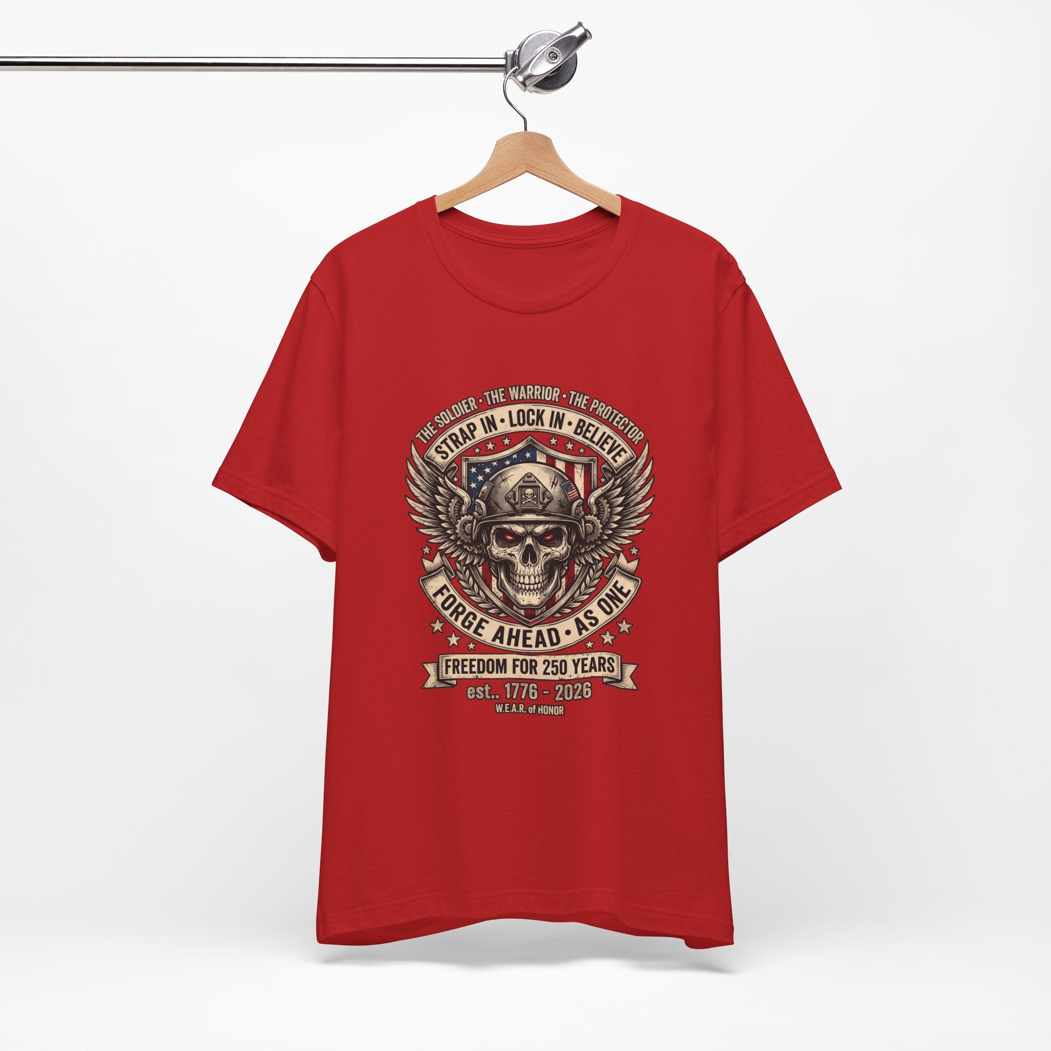 Skull & Wings Freedom Tee – "Forge Ahead As One" Military Tribute T-Shirt