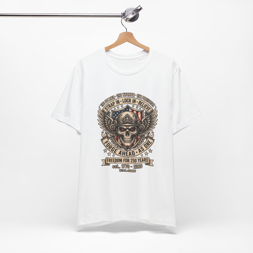 Skull & Wings Freedom Tee – "Forge Ahead As One" Military Tribute T-Shirt