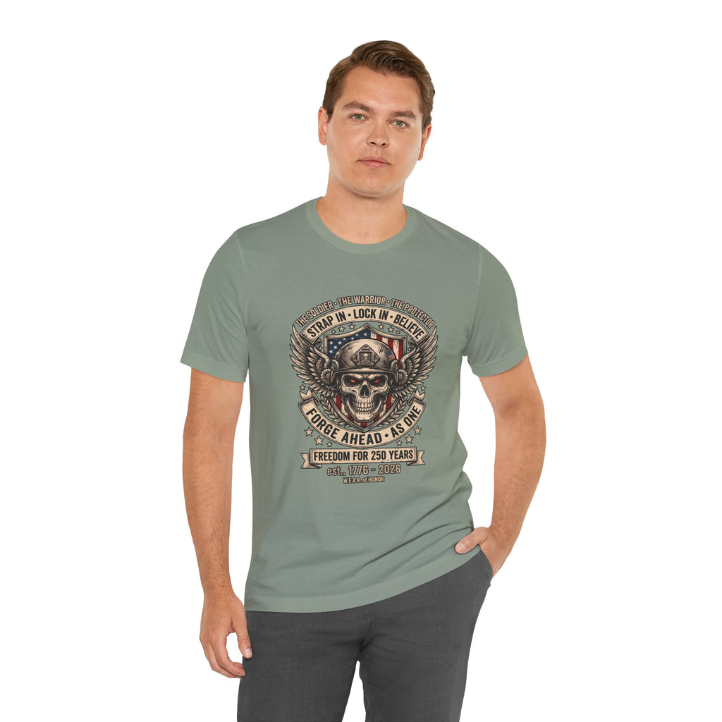 Skull & Wings Freedom Tee – "Forge Ahead As One" Military Tribute T-Shirt