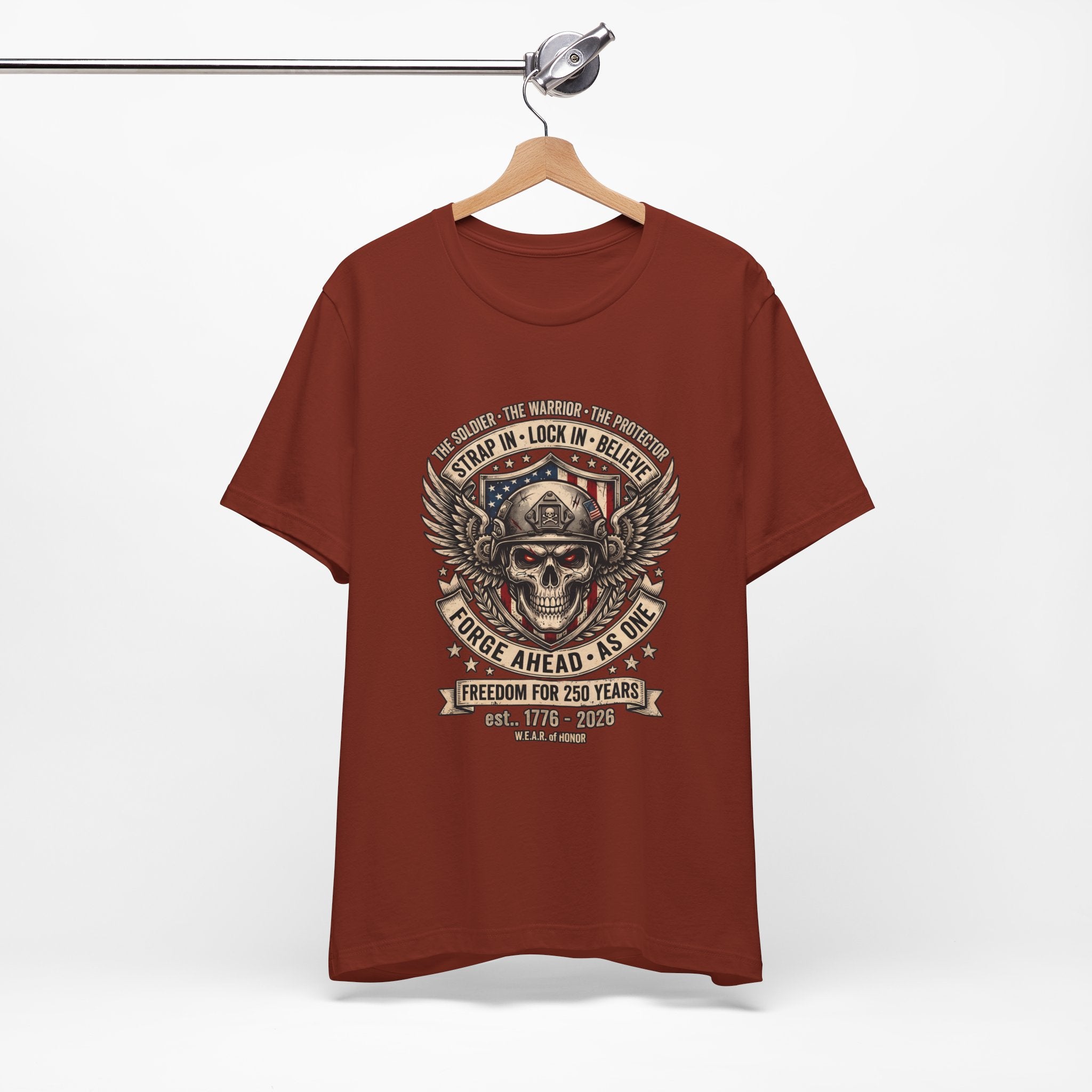 Skull & Wings Freedom Tee – "Forge Ahead As One" Military Tribute T-Shirt