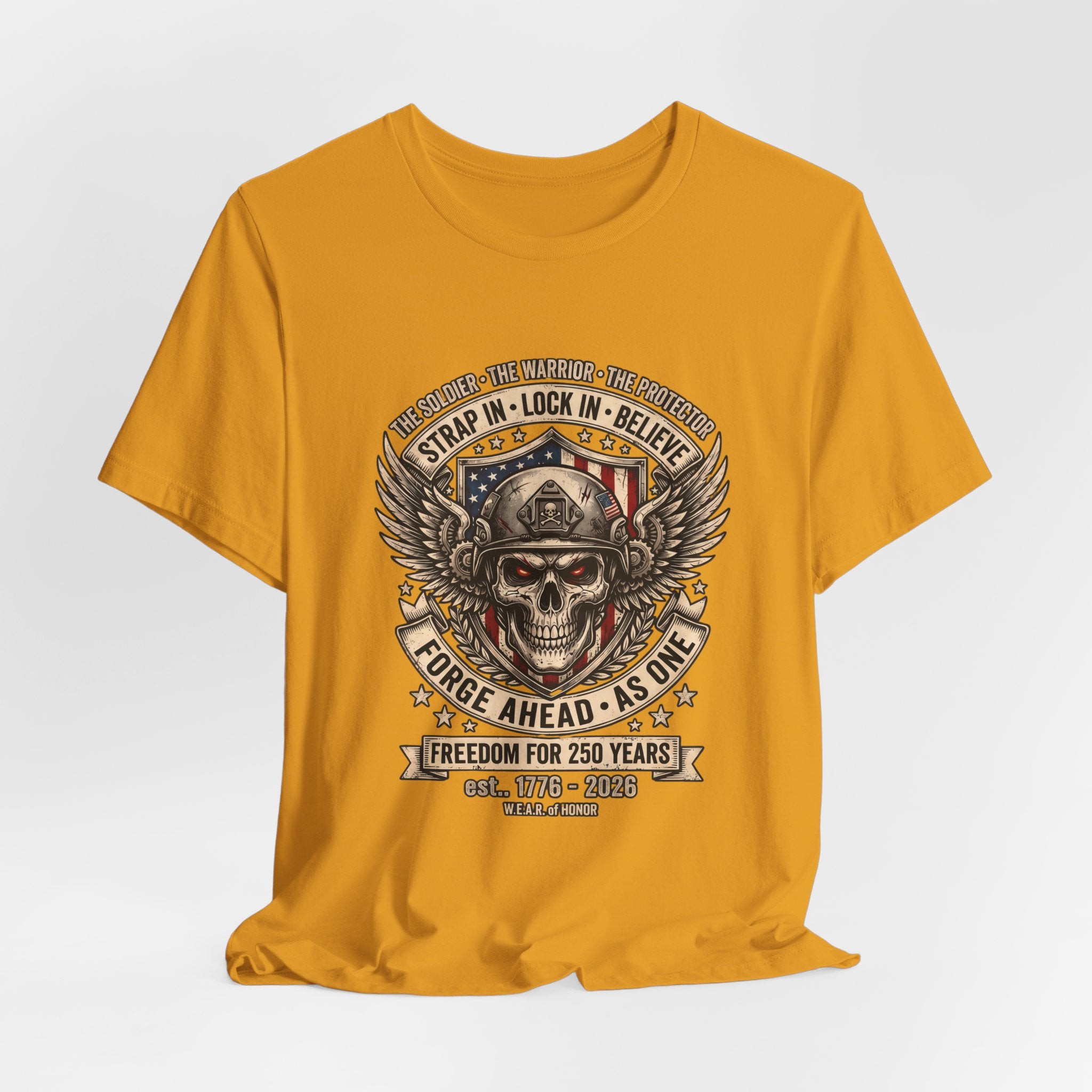 Skull & Wings Freedom Tee – "Forge Ahead As One" Military Tribute T-Shirt