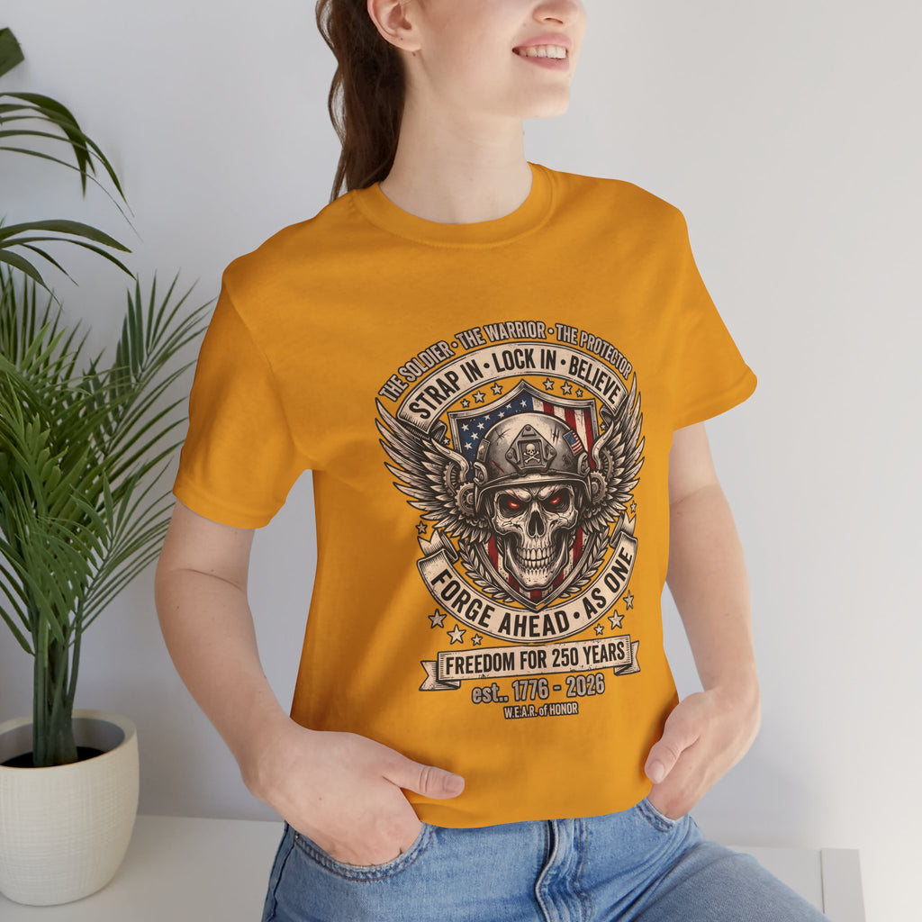 Skull & Wings Freedom Tee – "Forge Ahead As One" Military Tribute T-Shirt